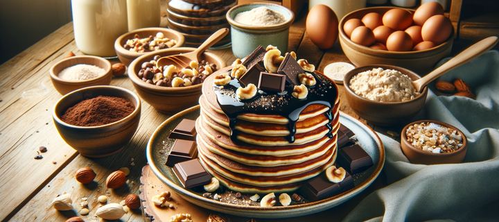 Pancakes Protéinés Chocolat et Noix